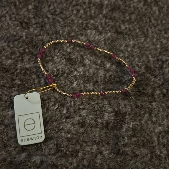 NWT ENEWTON Hope Unwritten Gemstone 2mm Bead Bracelet - Ruby - Picture 2 of 4